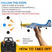 2023 NEW Series RC Plane for Adults and Kids, 4 Channel Hobby Remote Control Airplane P51 Mustang Fighter with 6-Gyro System for Beginners Learning to Fly