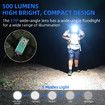 Mini Flashlight Keychain 500 Lumens Rechargeable Pocket Flashlight Magnetic Hat Clip for Travel,Walking,Hiking-Green