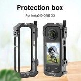 For Insta360 ONE-X3 Video Protective Case Metal Cage Extended Frame with 1/4 Screw Cold Shoe 360 Degree Camera Video Accessories Kits