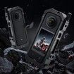 For Insta360 ONE-X3 Video Protective Case Metal Cage Extended Frame with 1/4 Screw Cold Shoe 360 Degree Camera Video Accessories Kits