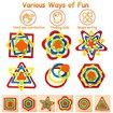 6 pcs Toddler Puzzles Wooden Toys Montessori Shape Sorting Puzzle Sensory Toys Toddlers Activities Preschool Learning Early Educational Travel 1-3