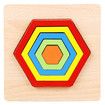6 pcs Toddler Puzzles Wooden Toys Montessori Shape Sorting Puzzle Sensory Toys Toddlers Activities Preschool Learning Early Educational Travel 1-3