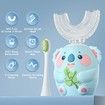 Kids U Shaped Electric Toothbrush with 2 Brush Head Cartoon Koala Auto Sonic Toothbrush for Children Age 2-7 Full Mouth Cleaning