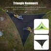 Triangle Hammock, Multi Person Portable Hammock, Outdoor Camping Aerial Hammock 3 Point, for Travel Backyard Garden Camping(black)