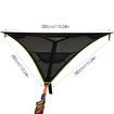 Triangle Hammock, Multi Person Portable Hammock, Outdoor Camping Aerial Hammock 3 Point, for Travel Backyard Garden Camping(black)