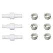 Accessory 3 Pack Pool Hose Ball Bearing Swivel + 6 Hose Nuts Replacement for Polaris 180 280 380 Pool Cleaners D20 D-20 D15