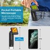 Handheld Digital Microscope 2'LCD Screen Pocket Portable Microscope for Kids with Adjustable Lights Coins USB to PC