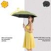 Travel Mini Umbrella for Purse With Case-Small Compact UV Umbrella Protection Sun-Lightweight Tiny Pocket Umbrella for Women,Girls,Kids (Matcha Green)