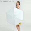 Travel Mini Umbrella for Purse With Case-Small Compact UV Umbrella Protection Sun-Lightweight Tiny Pocket Umbrella for Women,Girls,Kids (White)