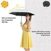 Travel Mini Umbrella for Purse With Case-Small Compact UV Umbrella Protection Sun-Lightweight Tiny Pocket Umbrella for Women,Girls,Kids (White)