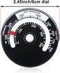 Magnetic Wood Stove Thermometer Fire Stove Thermometer for Avoiding Stove Fan Damaged by Overheating
