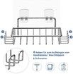 12 x 8 cm Bar Soap Holder for Shower Wall with 4 Hooks, Stainless Steel Adhesive Soap Dish for Bathroom