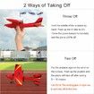 Upgraded Version RC Airplane, RC Plane Ready to Fly, 2.4GHz Remote Control Airplane, Easy to Fly RC Glider for Kids & Beginners (Red)