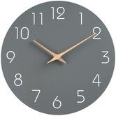 Wall Clock,Silent Non-Ticking 10 Inch Wall Clocks Battery Operated,Modern Style Wooden Clock Decorative for Kitchen,Home,Bedrooms,Office (10Inch Grey)