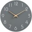 Wall Clock,Silent Non-Ticking 10 Inch Wall Clocks Battery Operated,Modern Style Wooden Clock Decorative for Kitchen,Home,Bedrooms,Office (10Inch Grey)