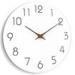 Wall Clock,Silent Non-Ticking 10 Inch Wall Clocks Battery Operated,Modern Style Wooden Clock Decorative for Kitchen,Home,Bedrooms,Office (10Inch White)