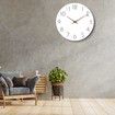 Wall Clock,Silent Non-Ticking 10 Inch Wall Clocks Battery Operated,Modern Style Wooden Clock Decorative for Kitchen,Home,Bedrooms,Office (10Inch White)