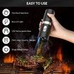 Electric Salt Pepper Grinder Set Mill Refillable with Rechargeable Base 2 Adjustable Coarseness Mills LED Light