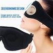 3D Sleep Mask Bluetooth Wireless Music Eye Mask with Bass Stereo Speakers Blackout Soft Sleep Aid
