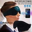 3D Sleep Mask Bluetooth Wireless Music Eye Mask with Bass Stereo Speakers Blackout Soft Sleep Aid