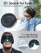 3D Sleep Mask Bluetooth Wireless Music Eye Mask with Bass Stereo Speakers Blackout Soft Sleep Aid