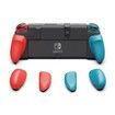NeoGrip: an Ergonomic Grip Hard Shell with Replaceable Grips [to fit All Hands Sizes] for Nintendo Switch OLED and Regular Model (Red+Blue)