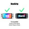 NeoGrip: an Ergonomic Grip Hard Shell with Replaceable Grips [to fit All Hands Sizes] for Nintendo Switch OLED and Regular Model (White)