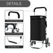 Shopping Cart Trolley Wheeled Storage Trolly Bag Grocery Foldable Market Utility Granny Stair Climbing Wheels Aluminium 45L