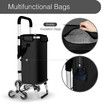 Shopping Cart Trolley Wheeled Storage Trolly Bag Grocery Foldable Market Utility Granny Stair Climbing Wheels Aluminium 45L