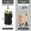 Shopping Cart Trolley Wheeled Storage Trolly Bag Grocery Foldable Market Utility Granny Stair Climbing Wheels Aluminium 45L