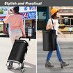 Shopping Cart Trolley Wheeled Storage Trolly Bag Grocery Foldable Market Utility Granny Stair Climbing Wheels Aluminium 45L