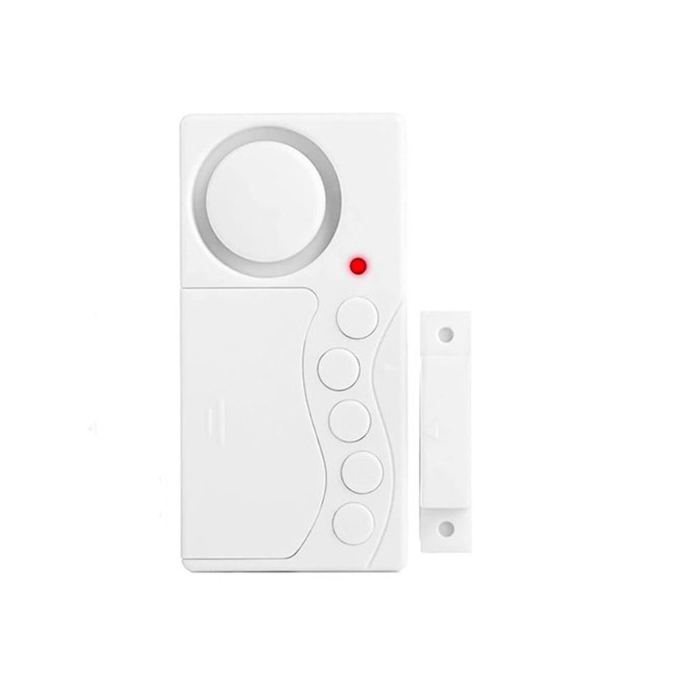 Fridge Door Alarm Wireless Sensor Chime 108dB Adjustable Delay Seconds Window Safety Open White