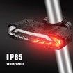 Smart Bike Tail Light with Turn Signals and Brake Light, Bike Alarm Horn with Remote