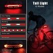 Smart Bike Tail Light with Turn Signals and Brake Light, Bike Alarm Horn with Remote