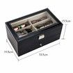 Sunglasses Organizer for Women Men,Multiple Eyeglasses Eyewear Display Case,Leather Multi Sunglasses Jewelry Collection Holder with Drawer,Sunglass Glasses Storage Box with 12 Compartments