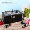 Sunglasses Organizer for Women Men,Multiple Eyeglasses Eyewear Display Case,Leather Multi Sunglasses Jewelry Collection Holder with Drawer,Sunglass Glasses Storage Box with 12 Compartments