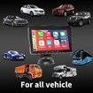 7 Inch HD Double Din Car Stereo Apple CarPlay Android Auto Touchscreen Bluetooth Mirror Link for All Vehicles