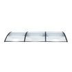 Window Awning Front Door Outdoor Patio Canopy Deck Balcony Porch House Cover Sun Shade Rain Snow UV Shield Clear Polycarbonate 1.5x3m