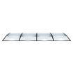 Window Door Awning 1.5x4m Outdoor Patio Canopy House Porch Deck Balcony Cover Outside Sun Shade Rain Snow UV Shield Clear Polycarbonate