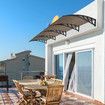 Window Awning Front Door Outdoor Patio Canopy 1.5x4m House Deck Porch Balcony Cover Sun Shade Rain Snow UV Shield Polycarbonate Brown