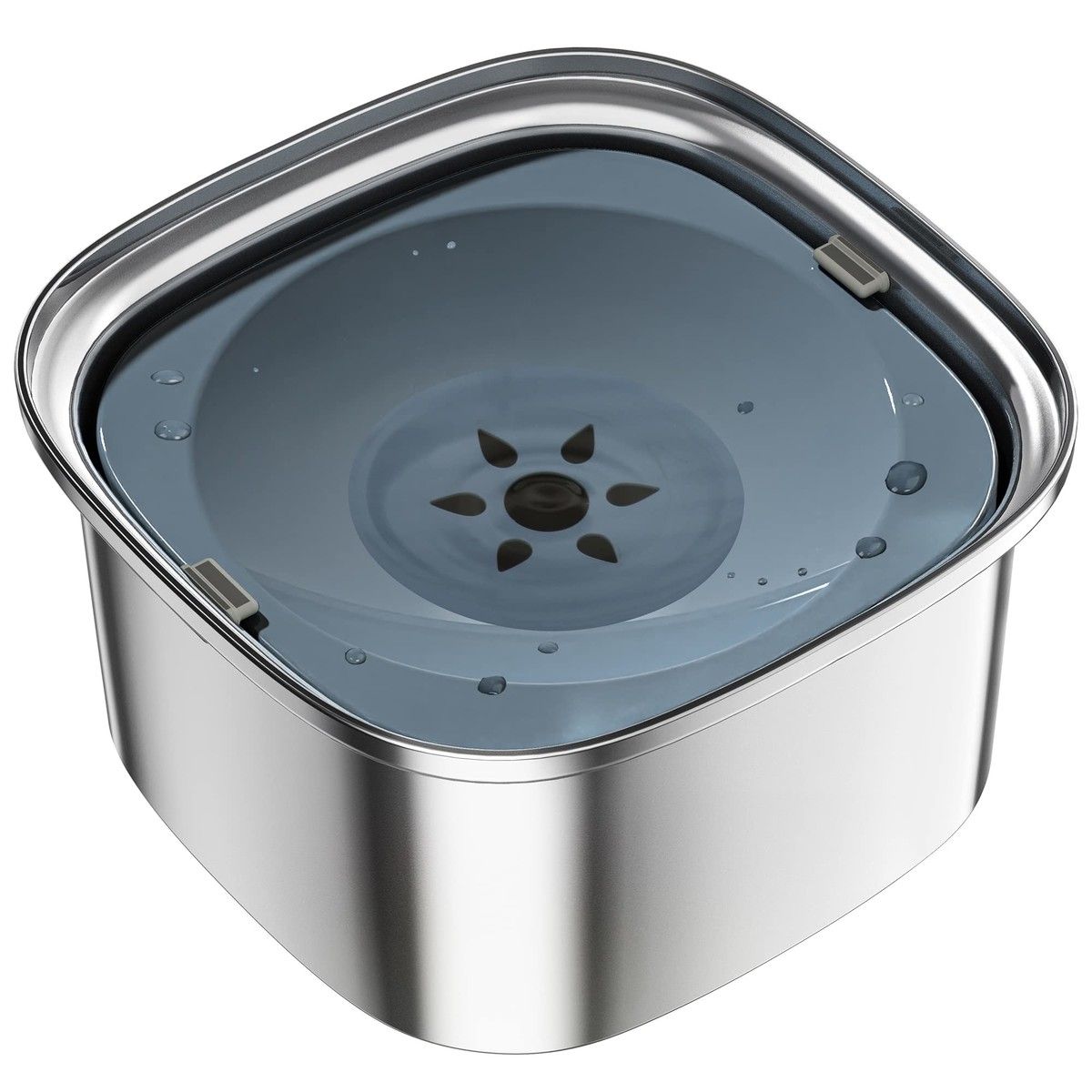 3L Dog Water Bowl 101oz Stainless Steel Dog Bowl No Spill Large Capacity Dog Food Water Bowl Slow Water Feeder,Spill Proof Pet Water Dispenser Vehicle Carried Travel Water Bowl