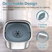 3L Dog Water Bowl 101oz Stainless Steel Dog Bowl No Spill Large Capacity Dog Food Water Bowl Slow Water Feeder,Spill Proof Pet Water Dispenser Vehicle Carried Travel Water Bowl