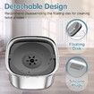 3L Dog Water Bowl 101oz Stainless Steel Dog Bowl No Spill Large Capacity Dog Food Water Bowl Slow Water Feeder,Spill Proof Pet Water Dispenser Vehicle Carried Travel Water Bowl (Grey)