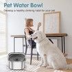3L Dog Water Bowl 101oz Stainless Steel Dog Bowl No Spill Large Capacity Dog Food Water Bowl Slow Water Feeder,Spill Proof Pet Water Dispenser Vehicle Carried Travel Water Bowl (Grey)