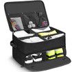 2 Layer Golf Trunk Organizer,Waterproof Car Golf Locker with Separate Ventilated Compartment for 2 Pair Shoes,Durable Golf Trunk Storage,Golf Gifts (Black)