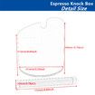 5.55 inch Espresso Knock Box Stainless Steel Coffee Grounds Knock Box With Removable Knock Bar Non-Slip Rubber Base-Silver