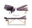 Foldable 3-Section Massage Table with Carry Bag-Violet