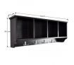 4-Compartment Coat Rack Cabinet