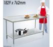 Kitchen Prep Table Cater Work Bench Table Stainless Steel W/Adjustable Feet 1829mmx760mm