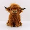 Brown Highland Cow , Realistic Soft Cuddly Farm Toy, Naturli Eco-Friendly Plush, 25CM
